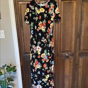 Floral Black Maxi Dress